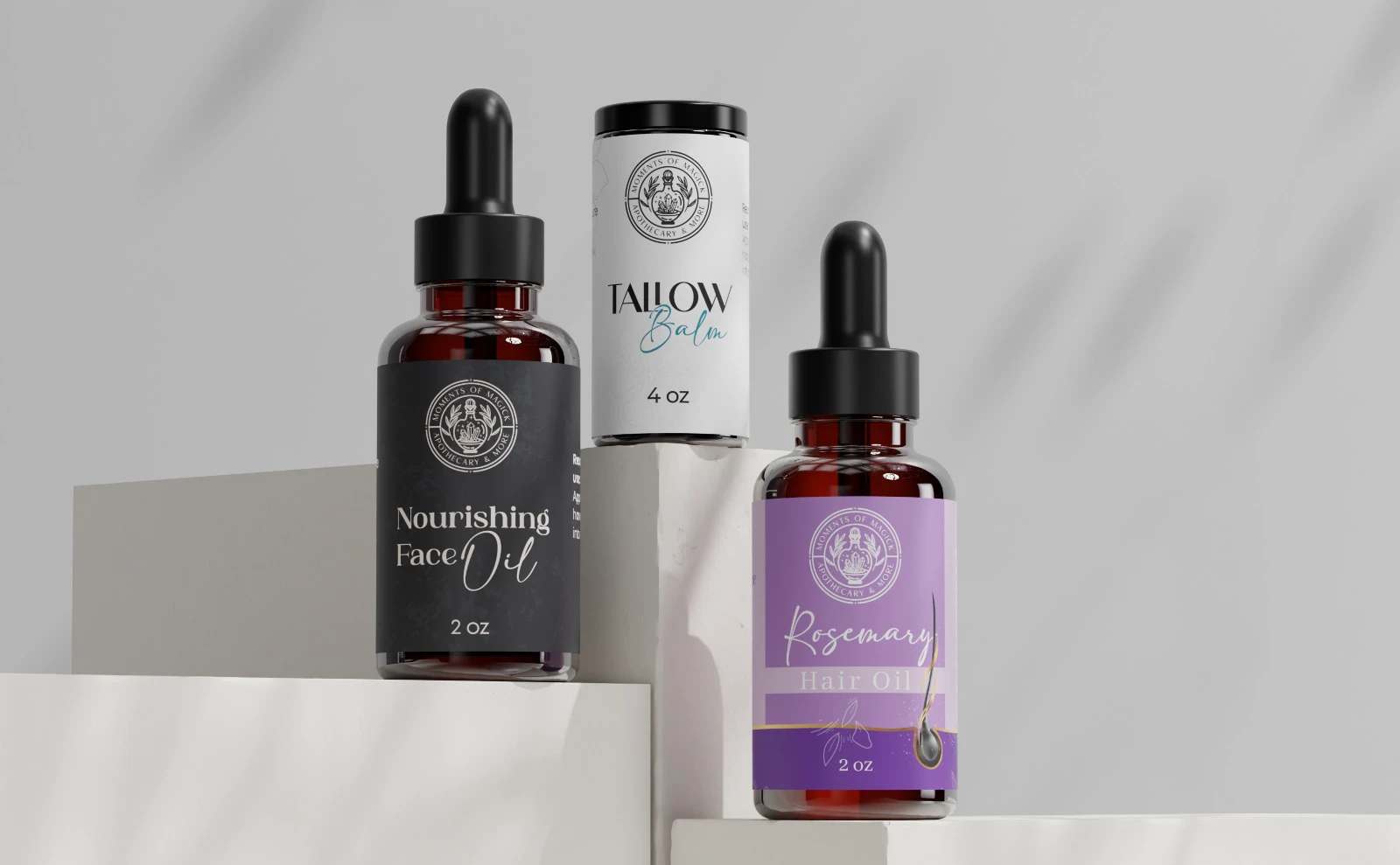 Moments of Magic apothecary packaging design